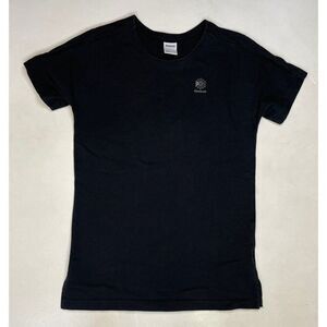 Reebok Long Tee With A Split Hem T-shirt Men Medium Black Short Sleeve CE5010